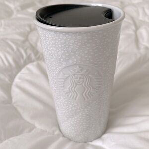 Starbucks 2016 Speckled Embossed Logo Quilted Ceramic Tumbler